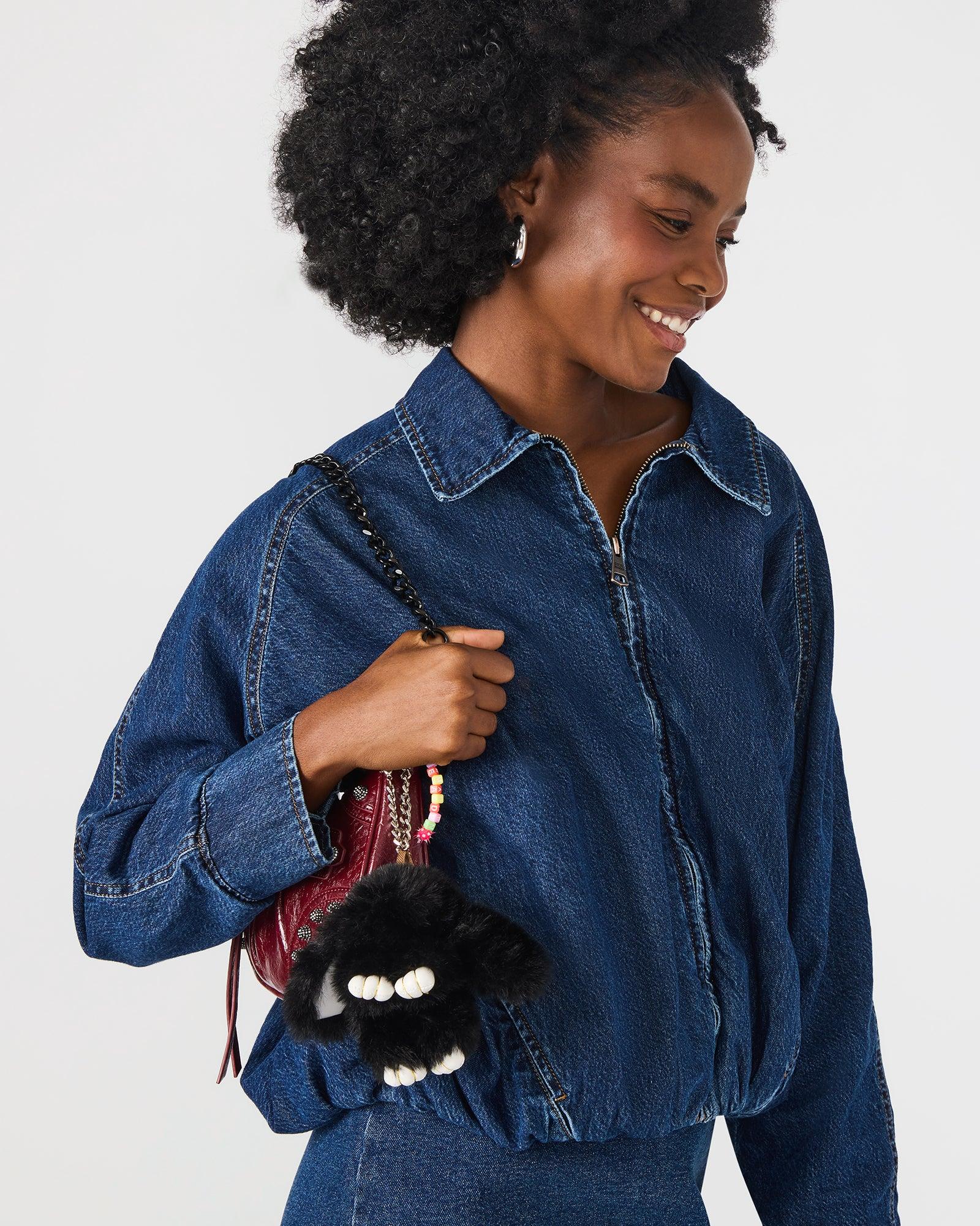 BUNNY BAG CHARM BLACK Female Product Image