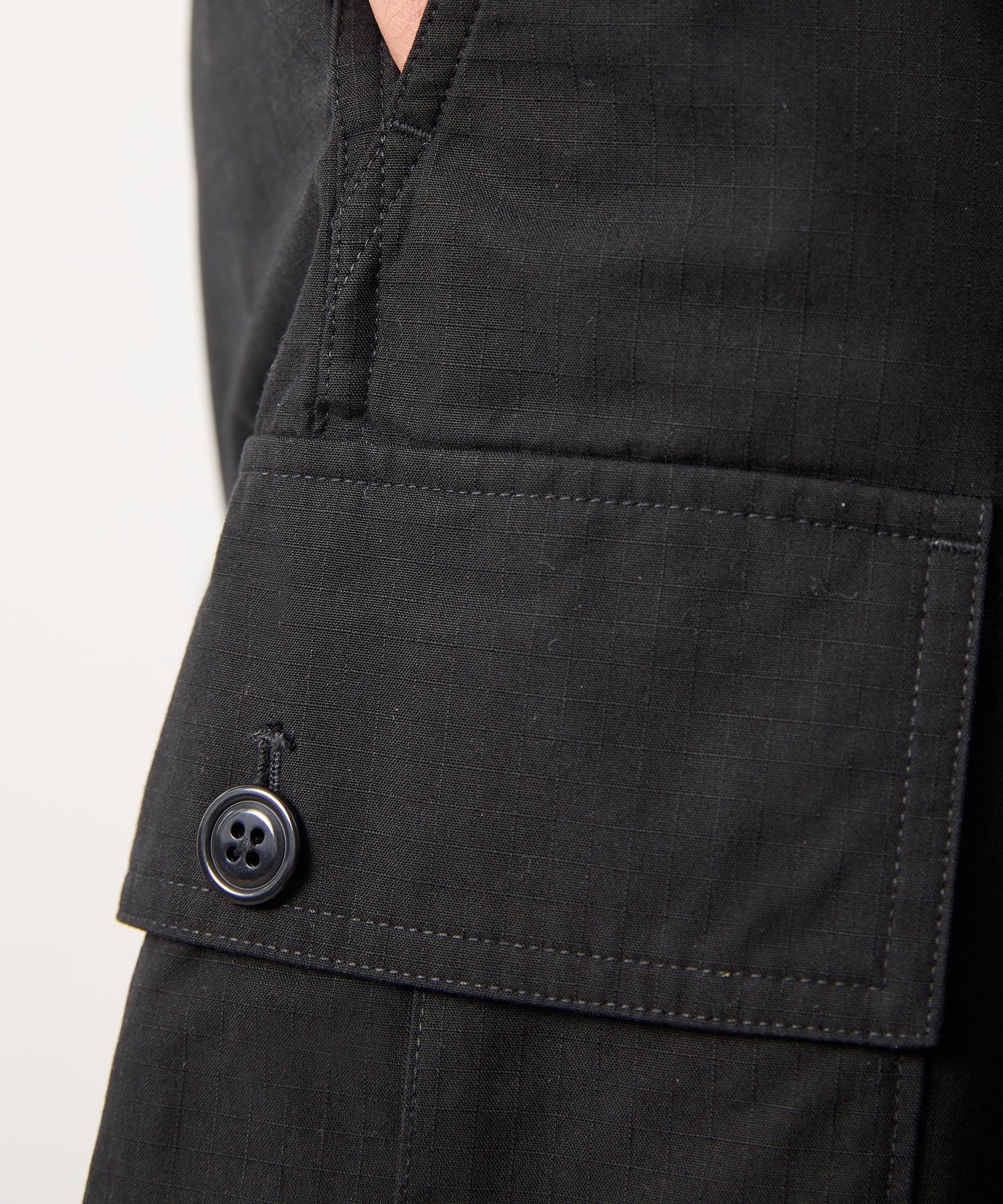 9" Japanese Ripstop Cargo Short in Black Product Image