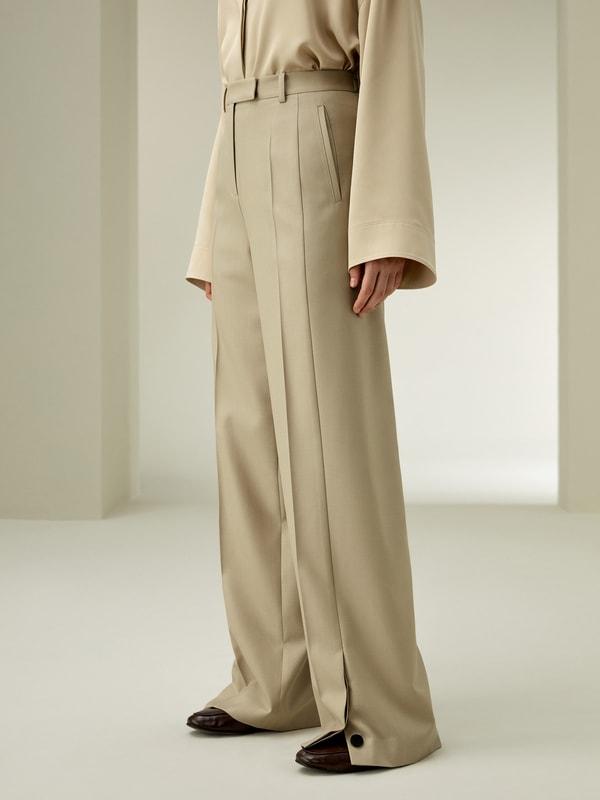 LILYSILK Women'S Wool Slacks - Black Wool Silk Blend - Ultimate Luxury Machine Washable Trousers 16 Product Image