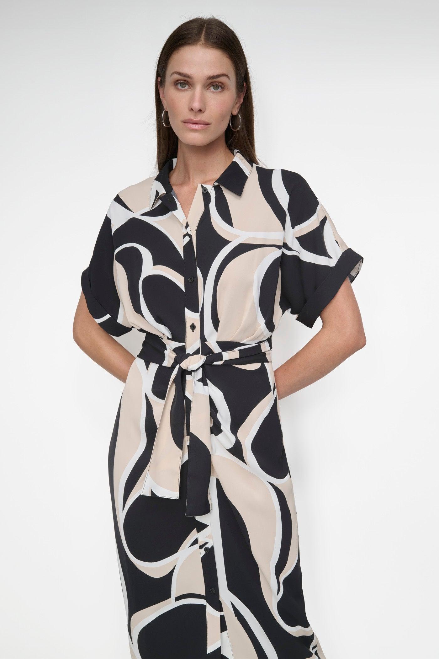 DRAPEY CREPE BELTED MAXI DRESS Product Image