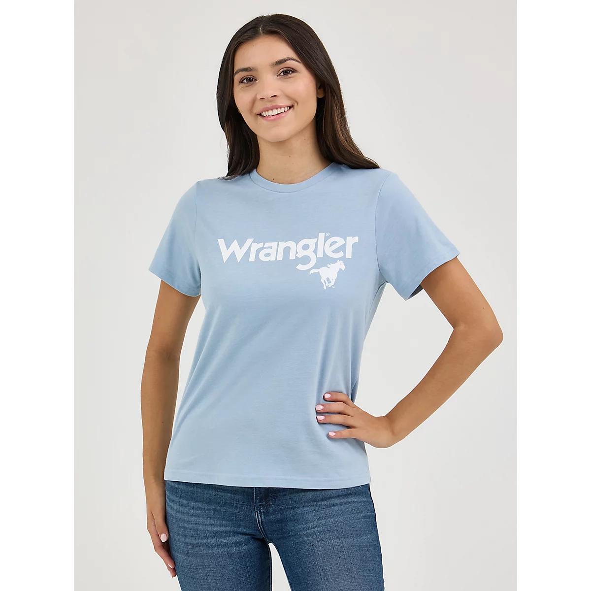 Women's Wrangler Kabel Logo Reg Fit Tee in Dusty Product Image