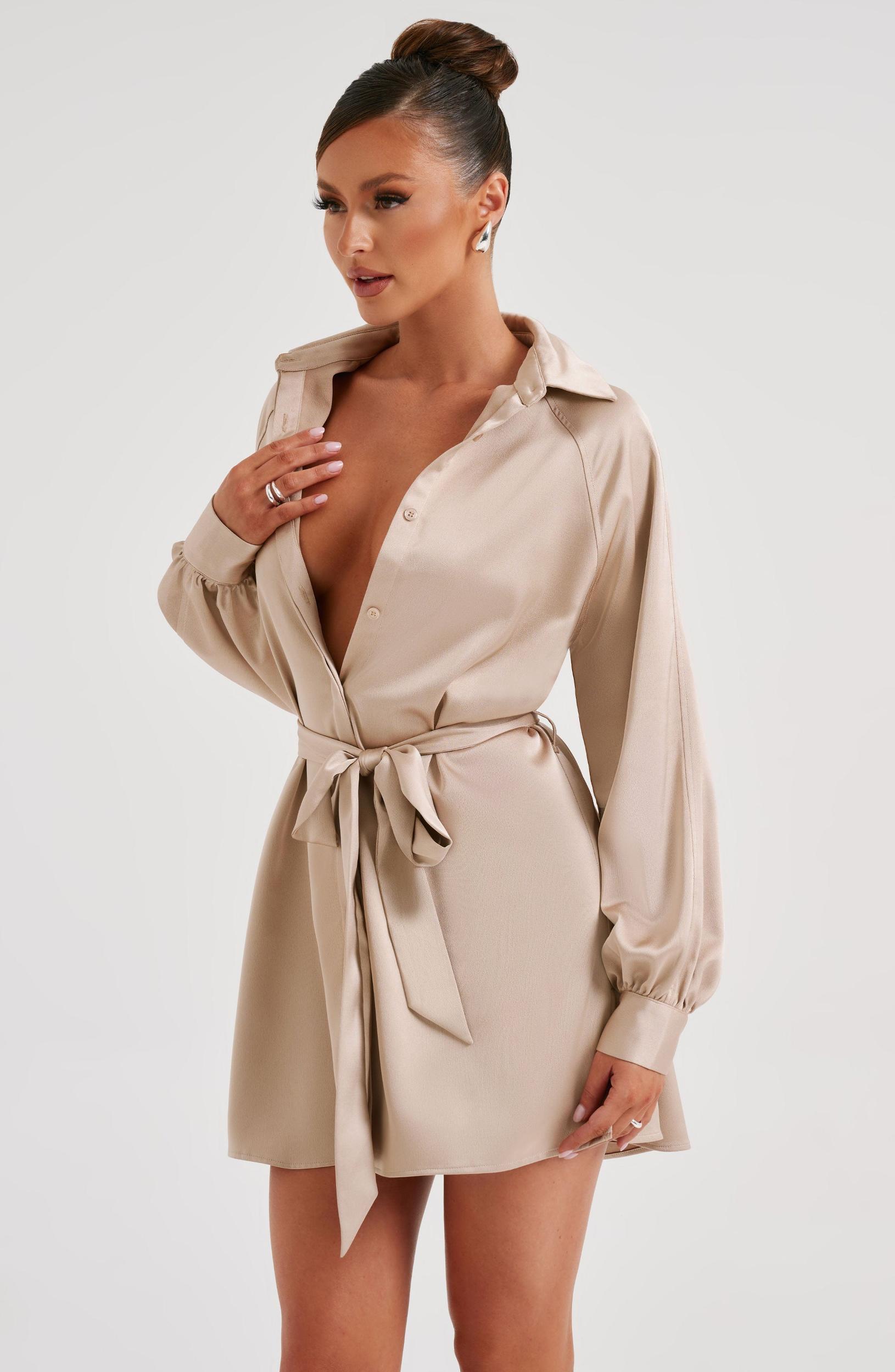 Kara Mini Dress - Champagne Product Image