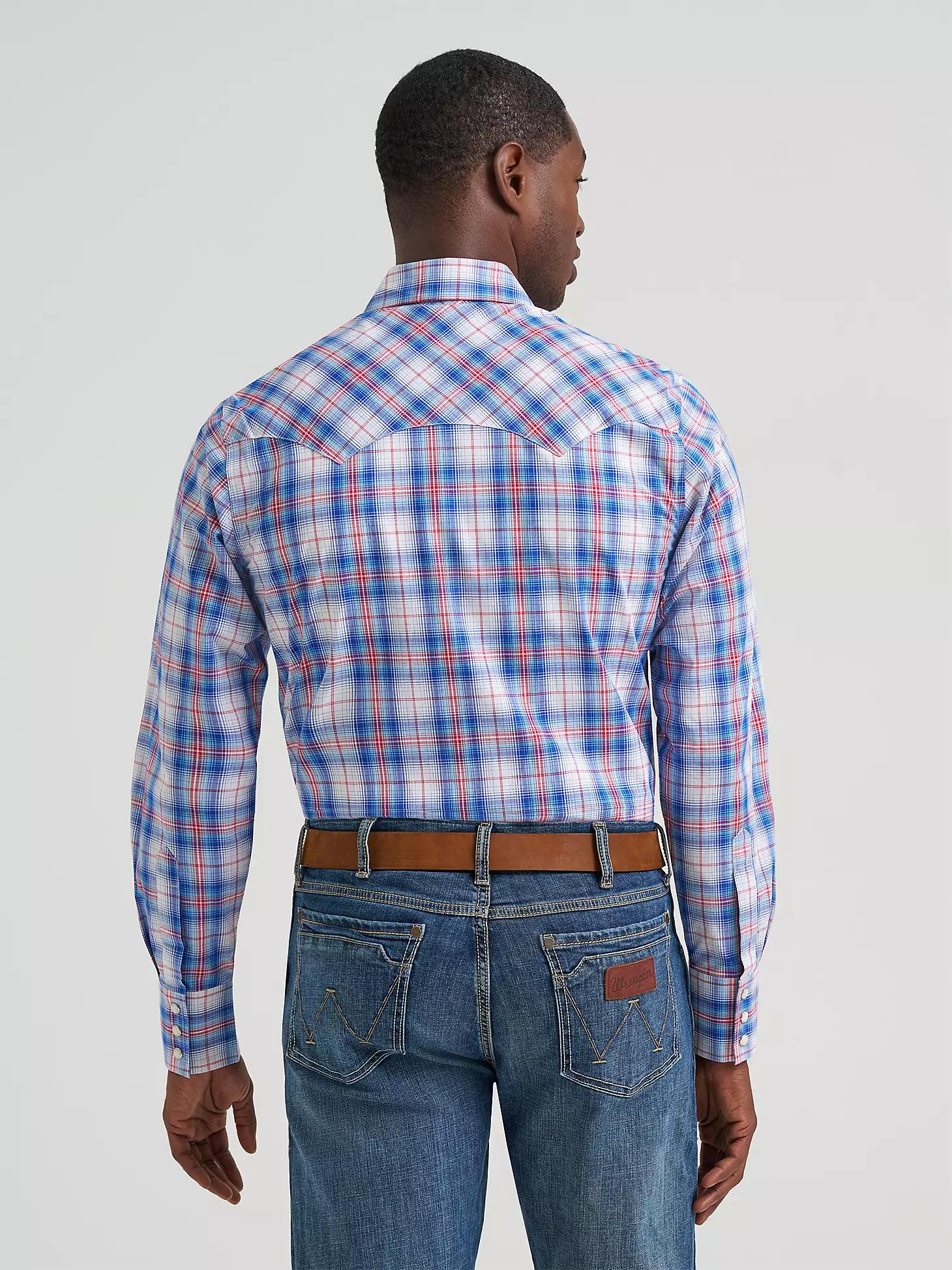 Men's Wrangler Retro® Long Sleeve Sawtooth Snap Pocket Western Shirt in Daisy Product Image