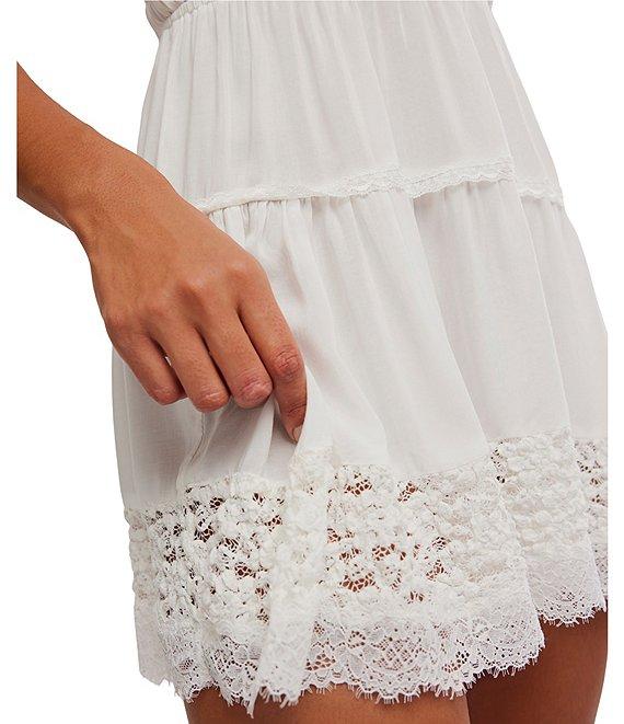 Free People So In Love Sweetheart Neck Sleeveless Smocked Slip Mini Dress Product Image