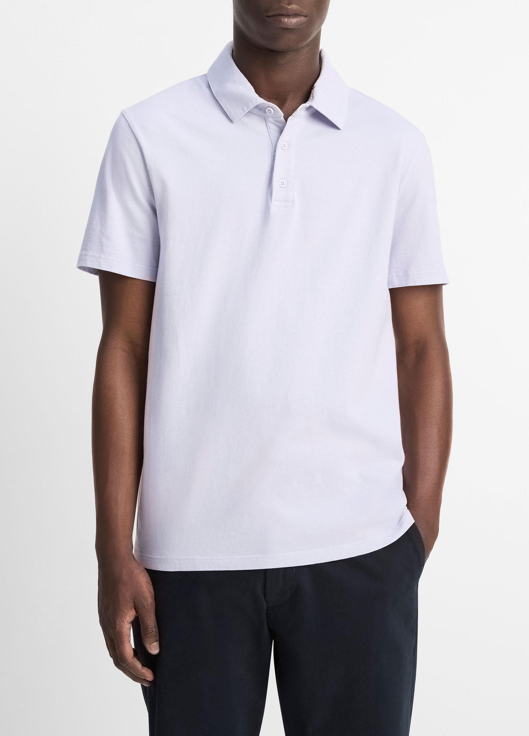 Garment Dye Cotton Polo Shirt Product Image