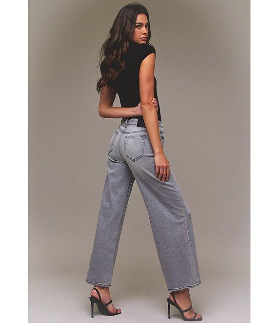 Hidden Jeans Nori High Rise Raw Hem Super Wide Leg Jeans Product Image
