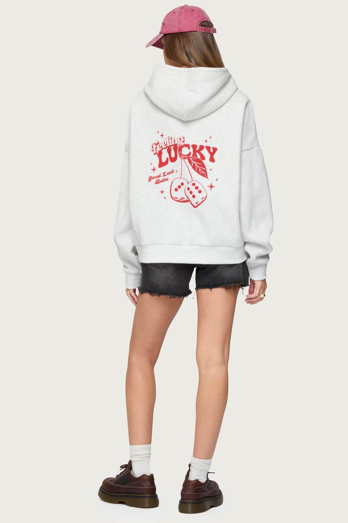 Feeling Lucky Oversized Hoodie Product Image
