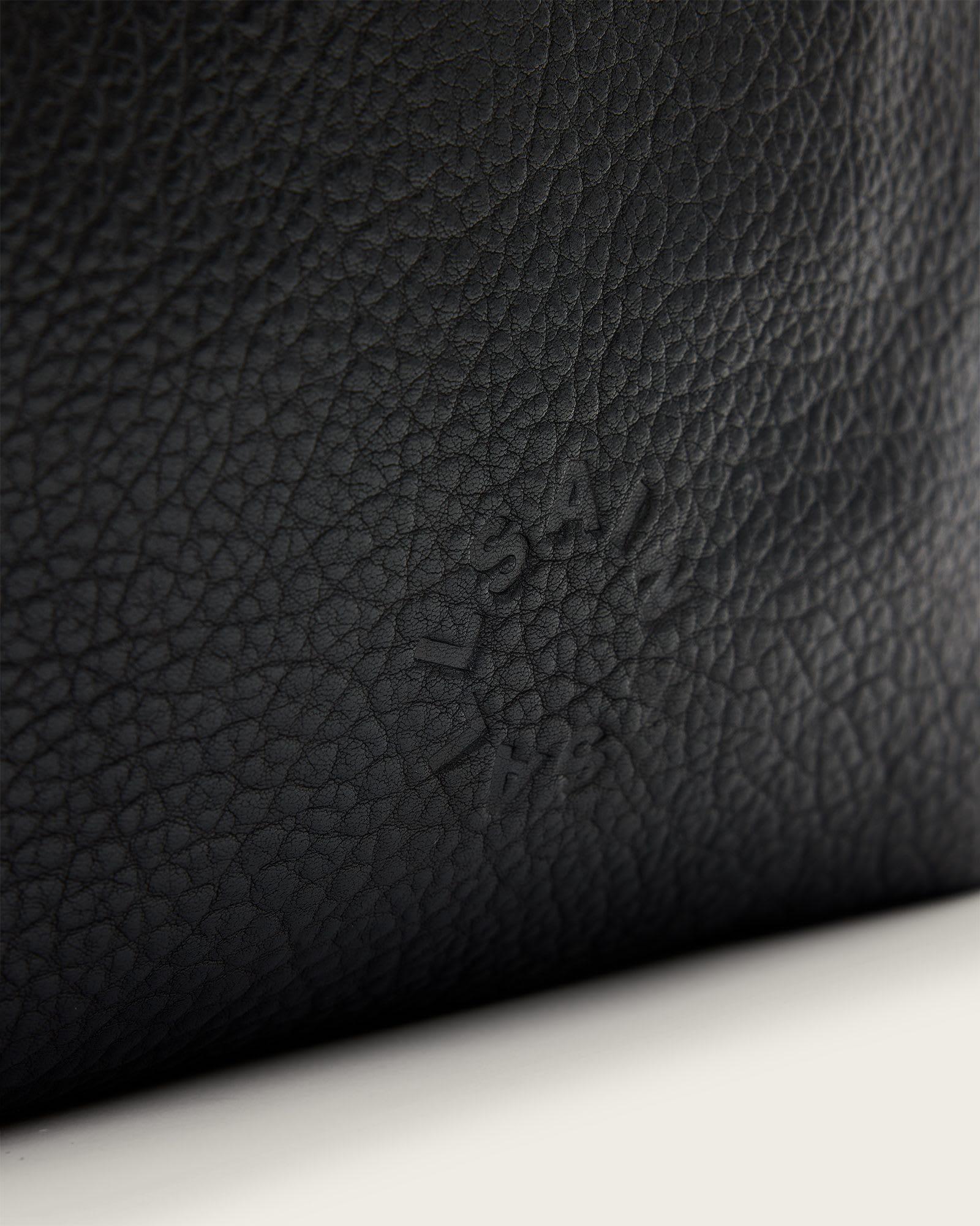 Yuto Leather Tote Bag Black | ALLSAINTS US Product Image