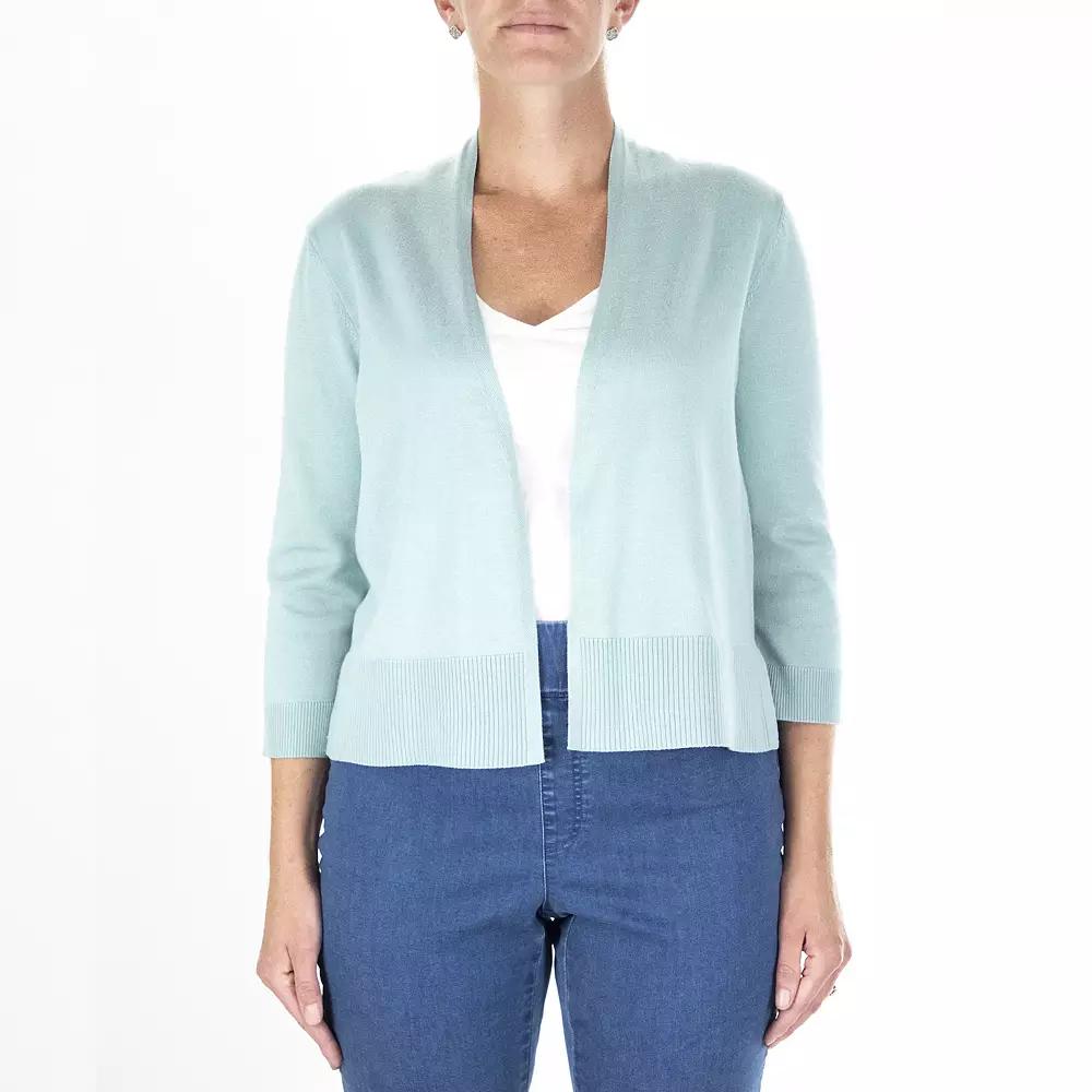Women's Nina Leonard Classic Open-Front Bolero Cardigan,  Product Image