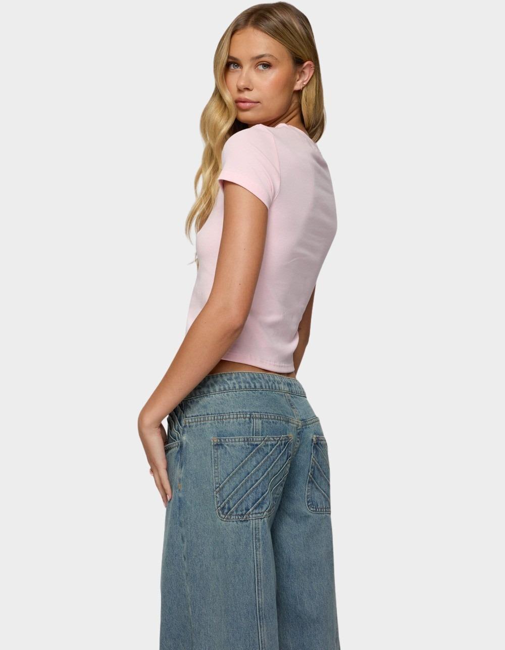 EDIKTED Orchid Gemstone Tee - PINK Product Image