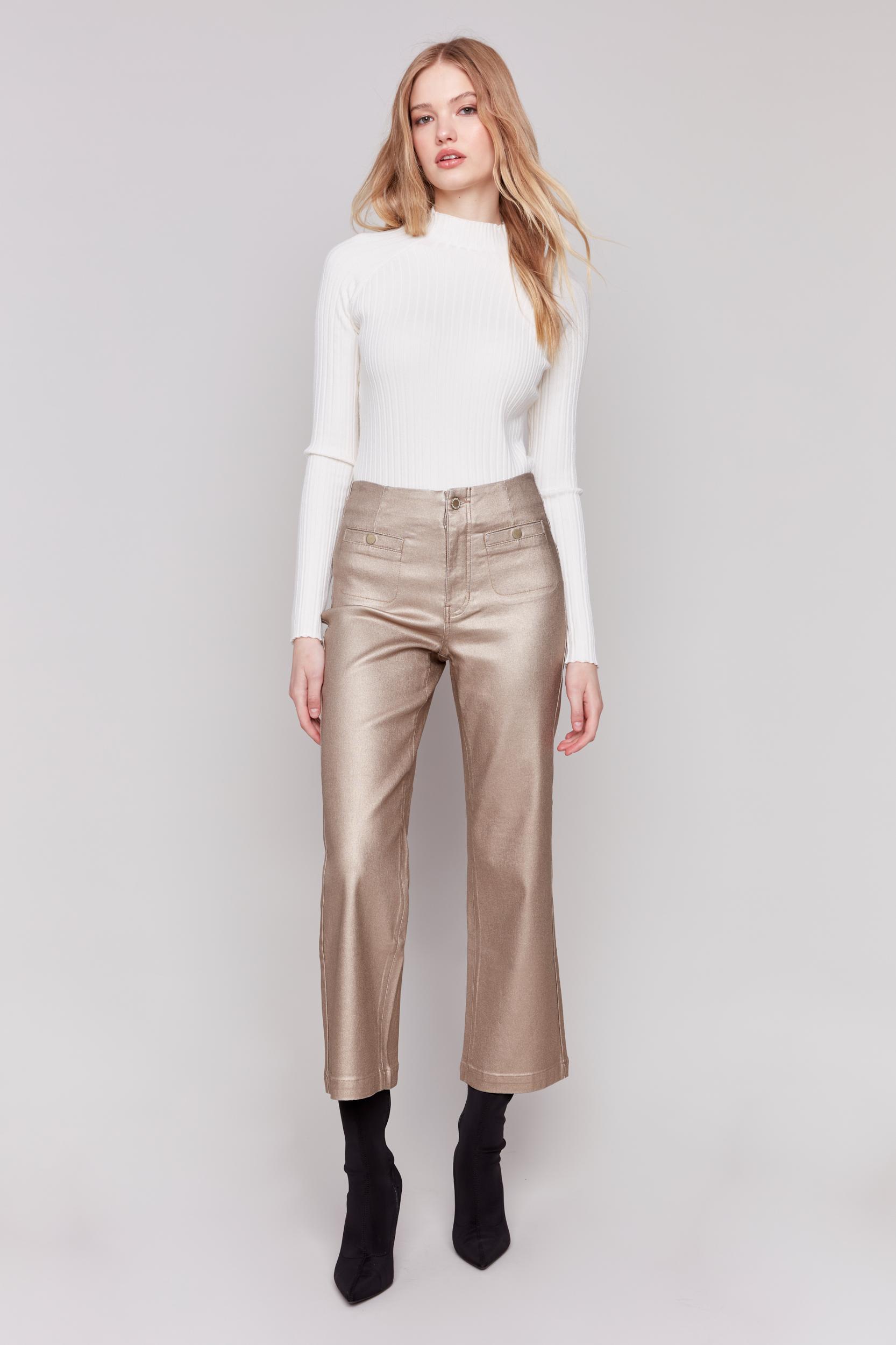 Shimmery Twill Pull-On Pant Product Image
