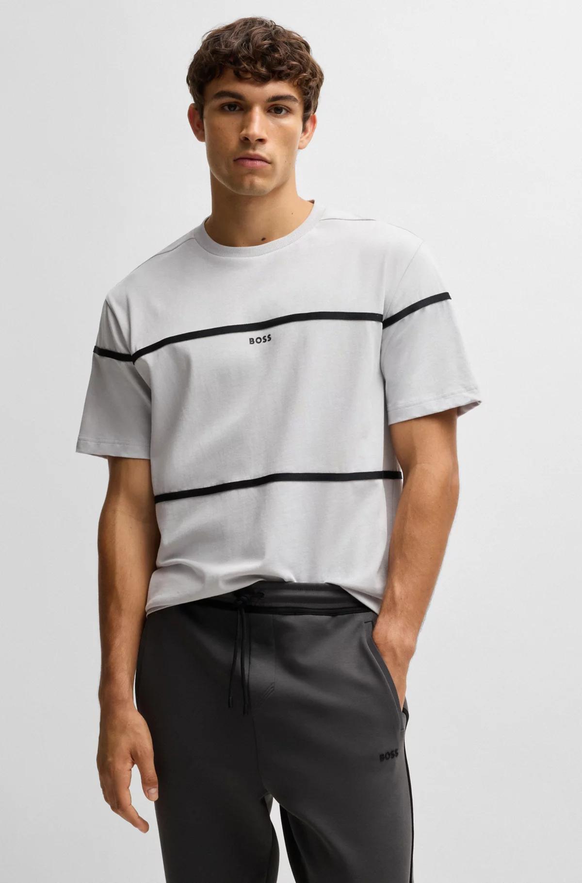 Tracksuit bottoms with tape and logo Product Image