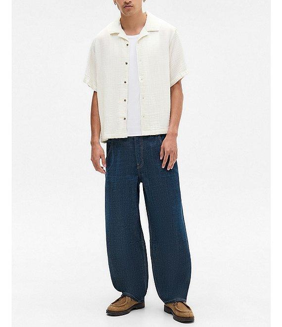 BDG Urban Outfitters Short Sleeve Woven Crinkled Shirt Product Image