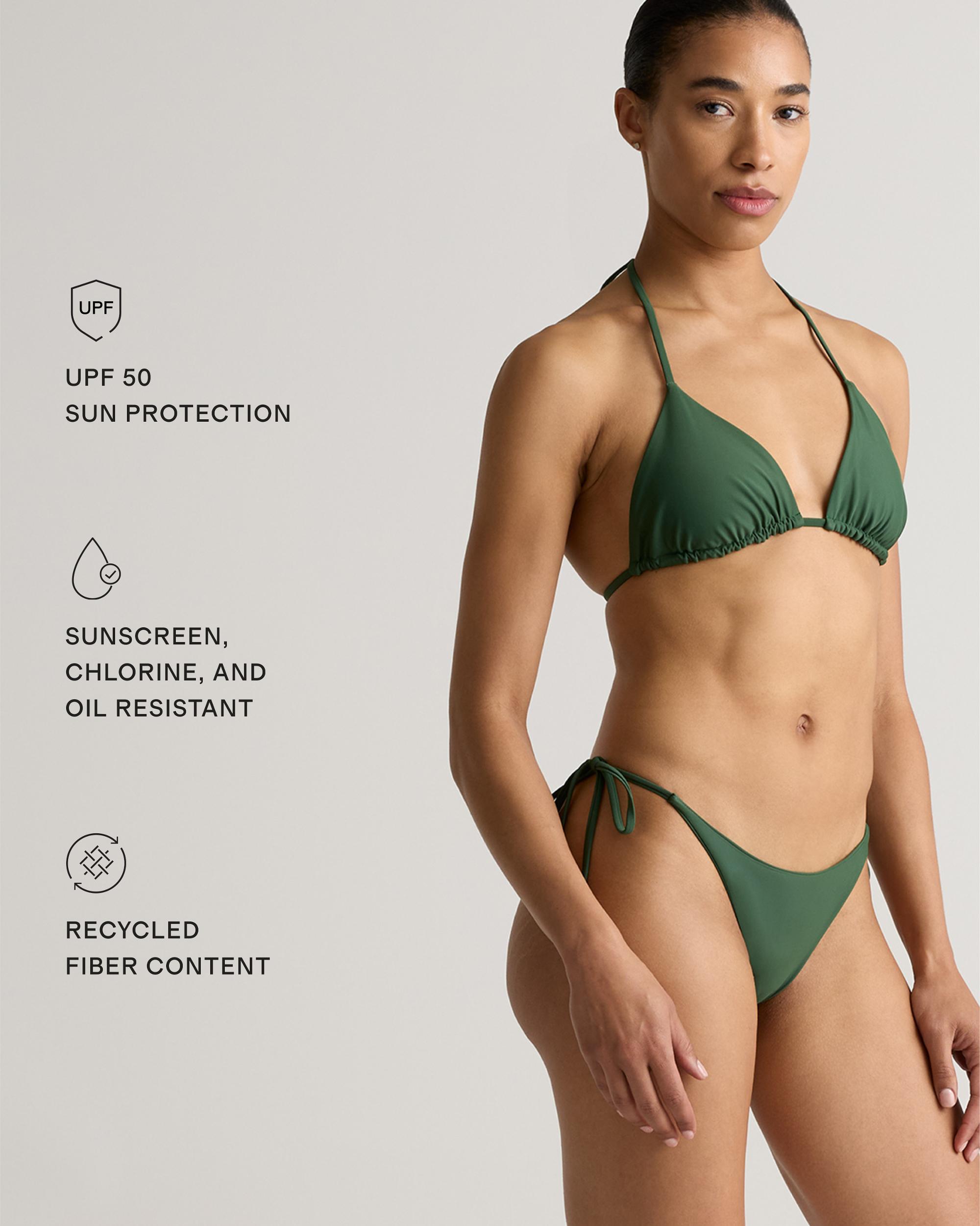 Quince | Women's Italian Triangle Bikini Top 78% Recycled Polyamide, 22% Spandex Product Image