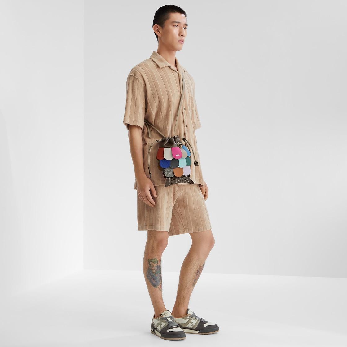 Fendi Match SneakersGray suede low-tops Product Image