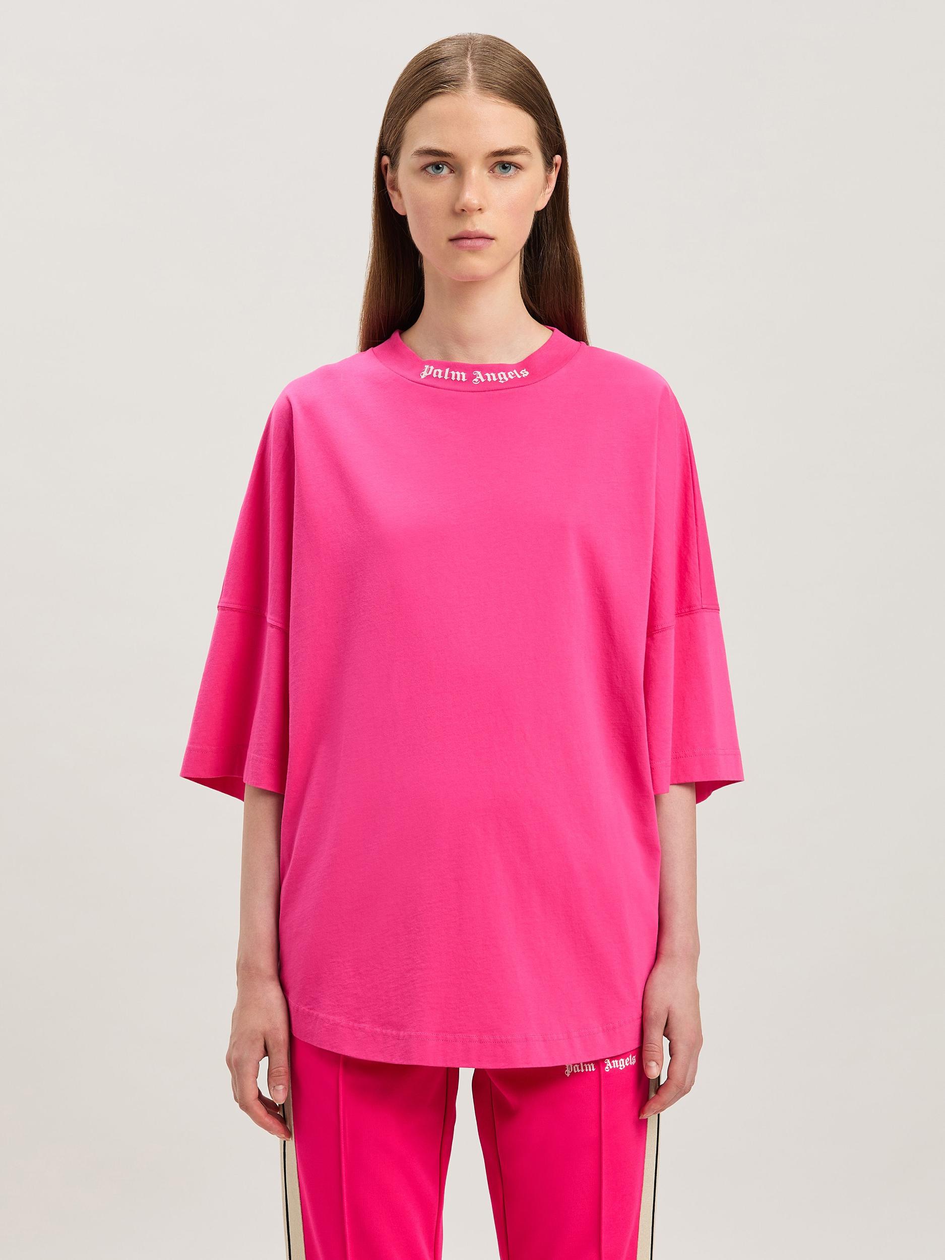BACK CURVED LOGO LOOSE TEE FUCHSIA - SOF Product Image