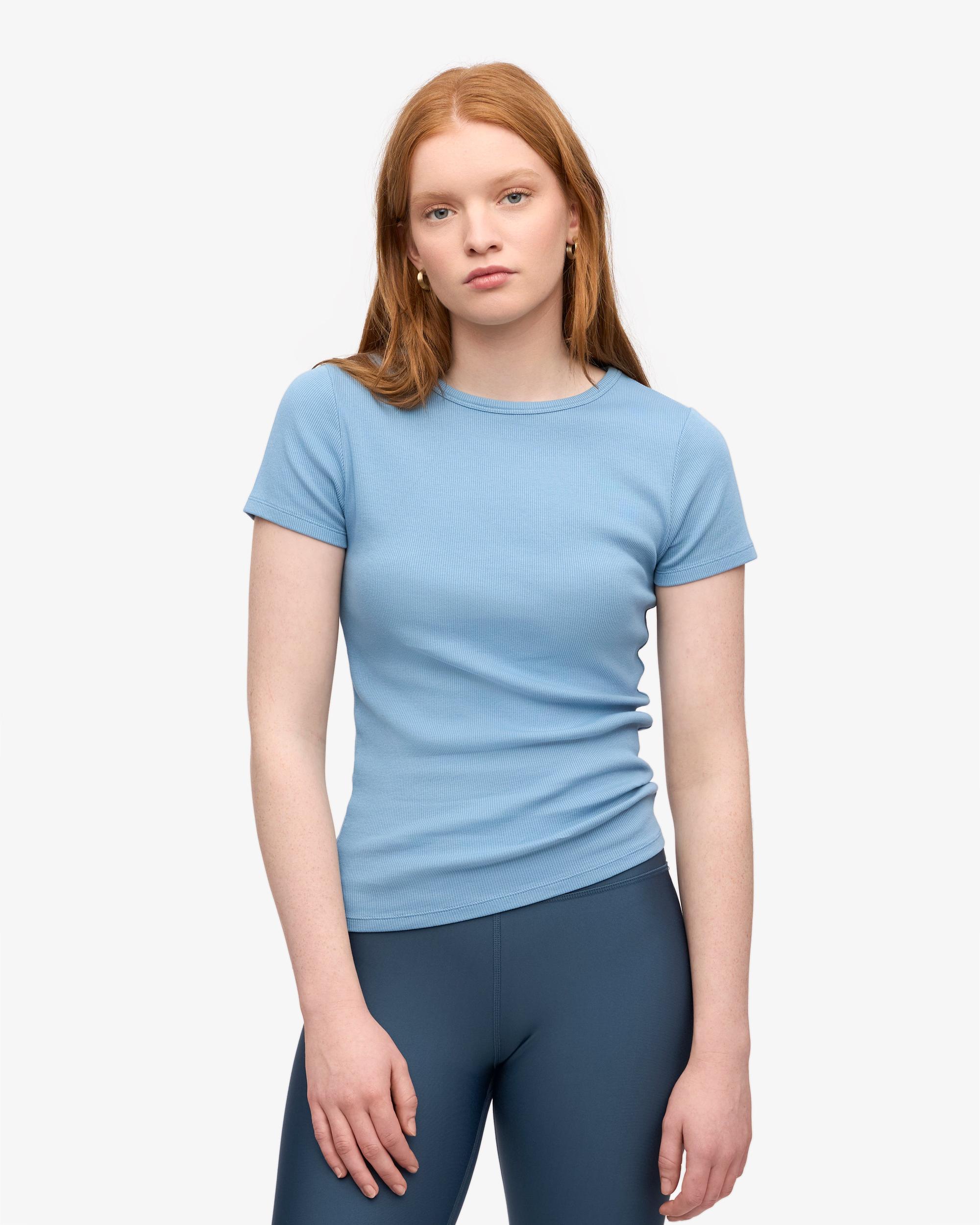 Organic Rib T-Shirt - Seaside Blue Product Image
