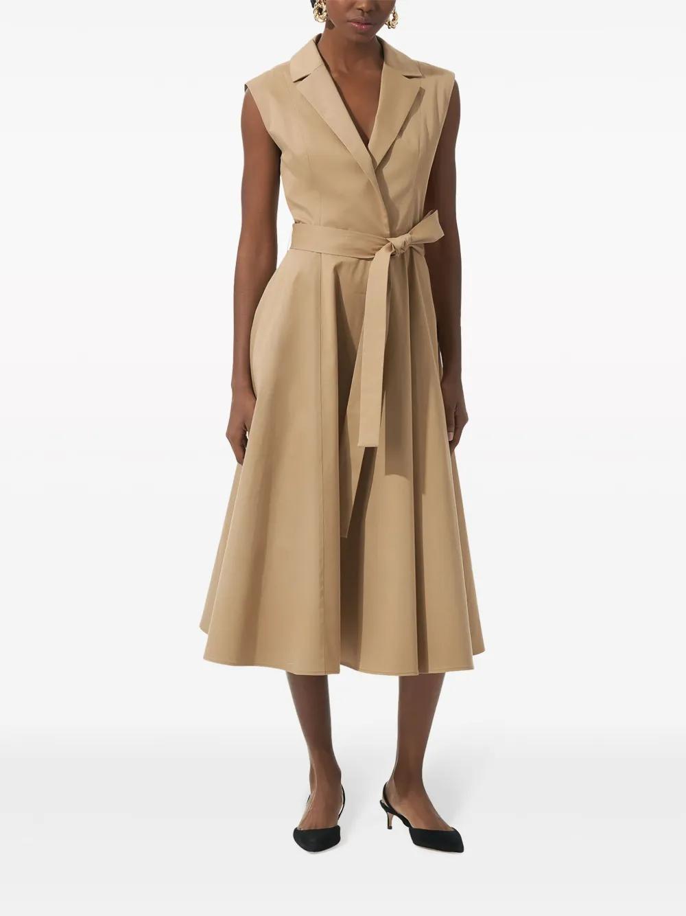 belted trench midi dress Product Image