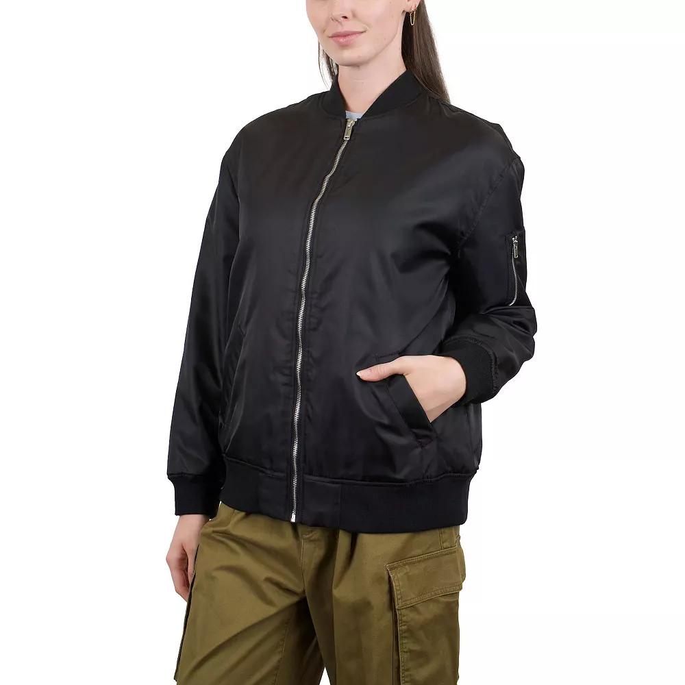 Juniors' Coffee Shop Bomber Jacket, Women's,  Product Image