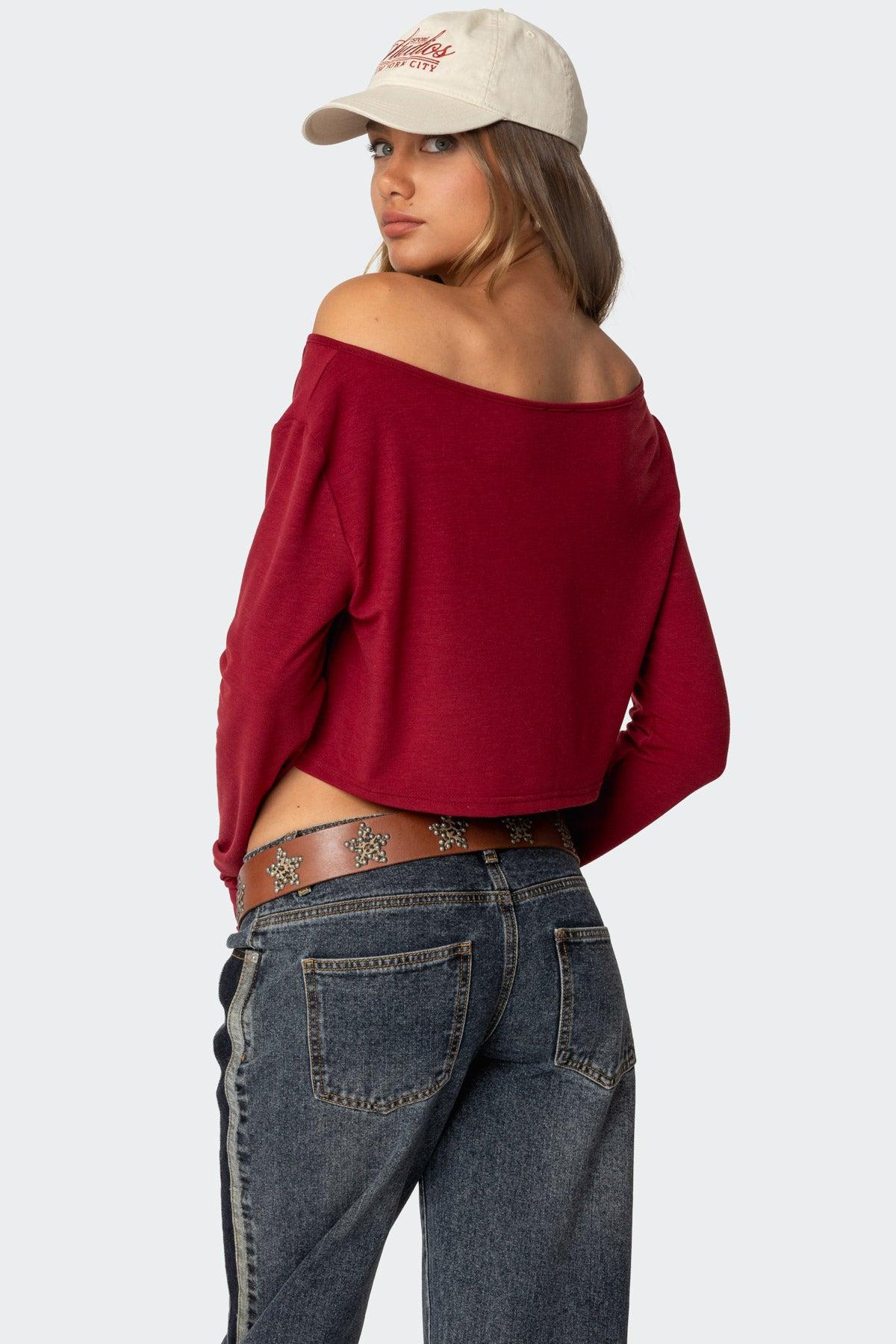 Cropped Off Shoulder Top Product Image