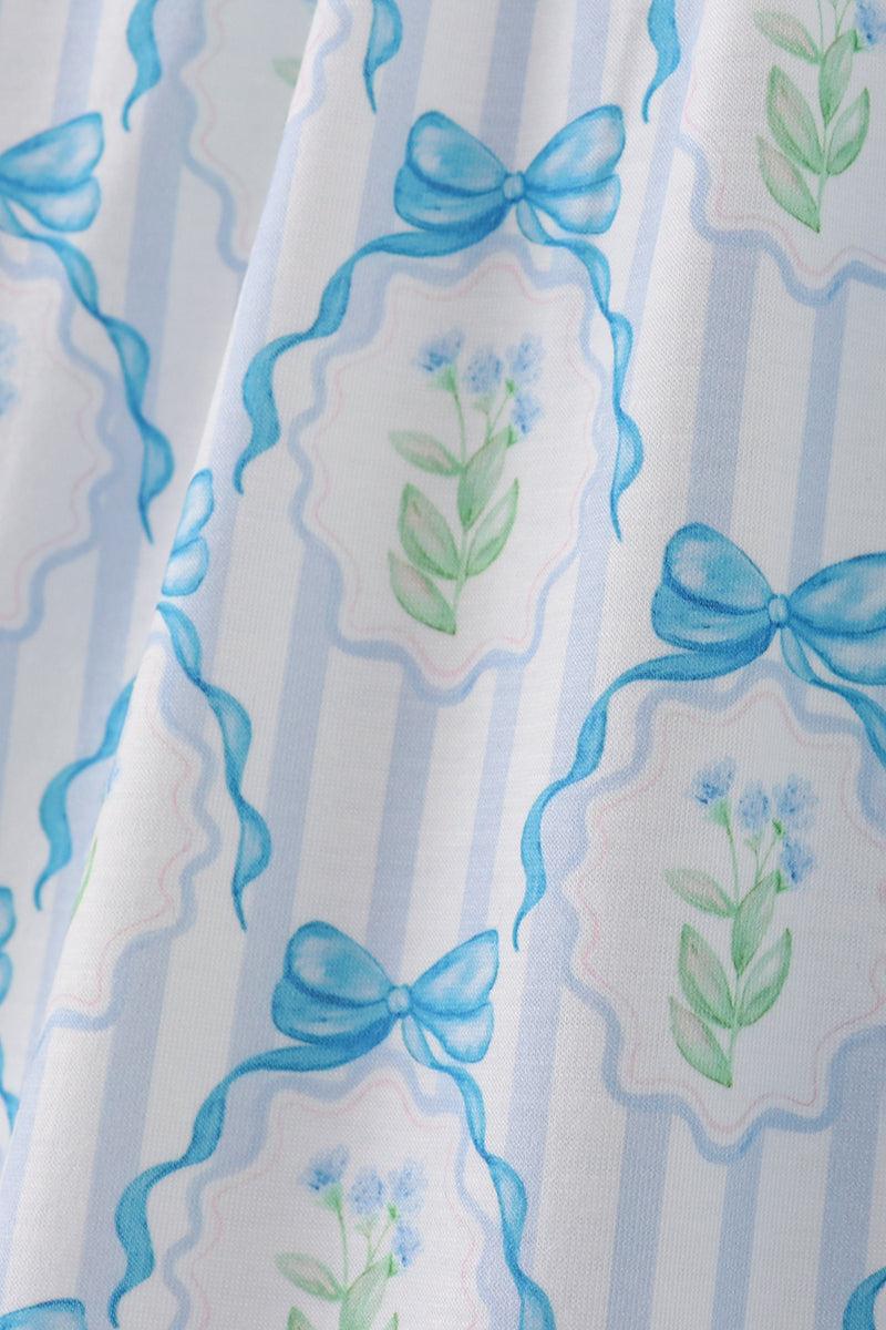 Bow applique print mom&me dress Product Image