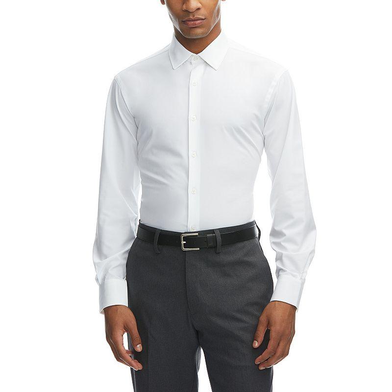 Men's Haggar® Smart Wash® Slim Fit Wrinkle Free Dress Shirt,  Product Image