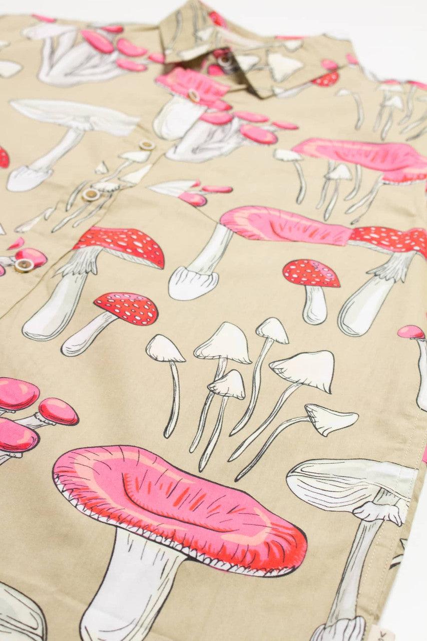 Mushroom Delight Woven Button Up Shirt Product Image