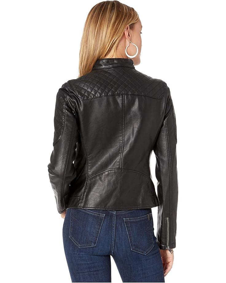 Faux Leather Moto Jacket Product Image