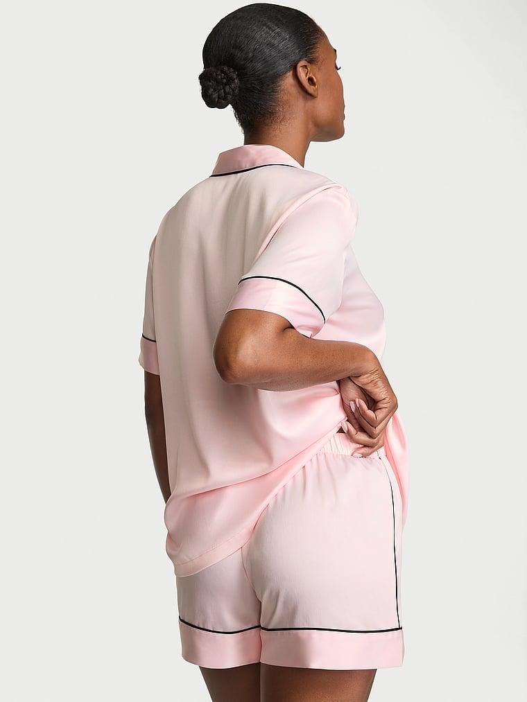 Glazed Satin Short Pajama Set Product Image