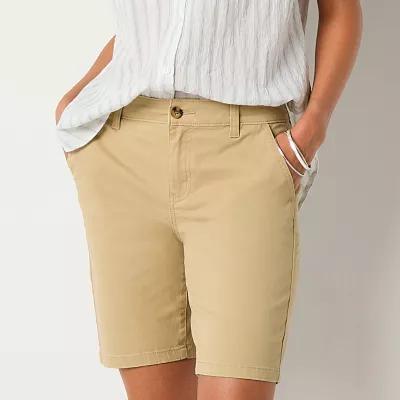 a.n.a Womens 9 3/4" Mid Rise Chino Short-Tall Product Image