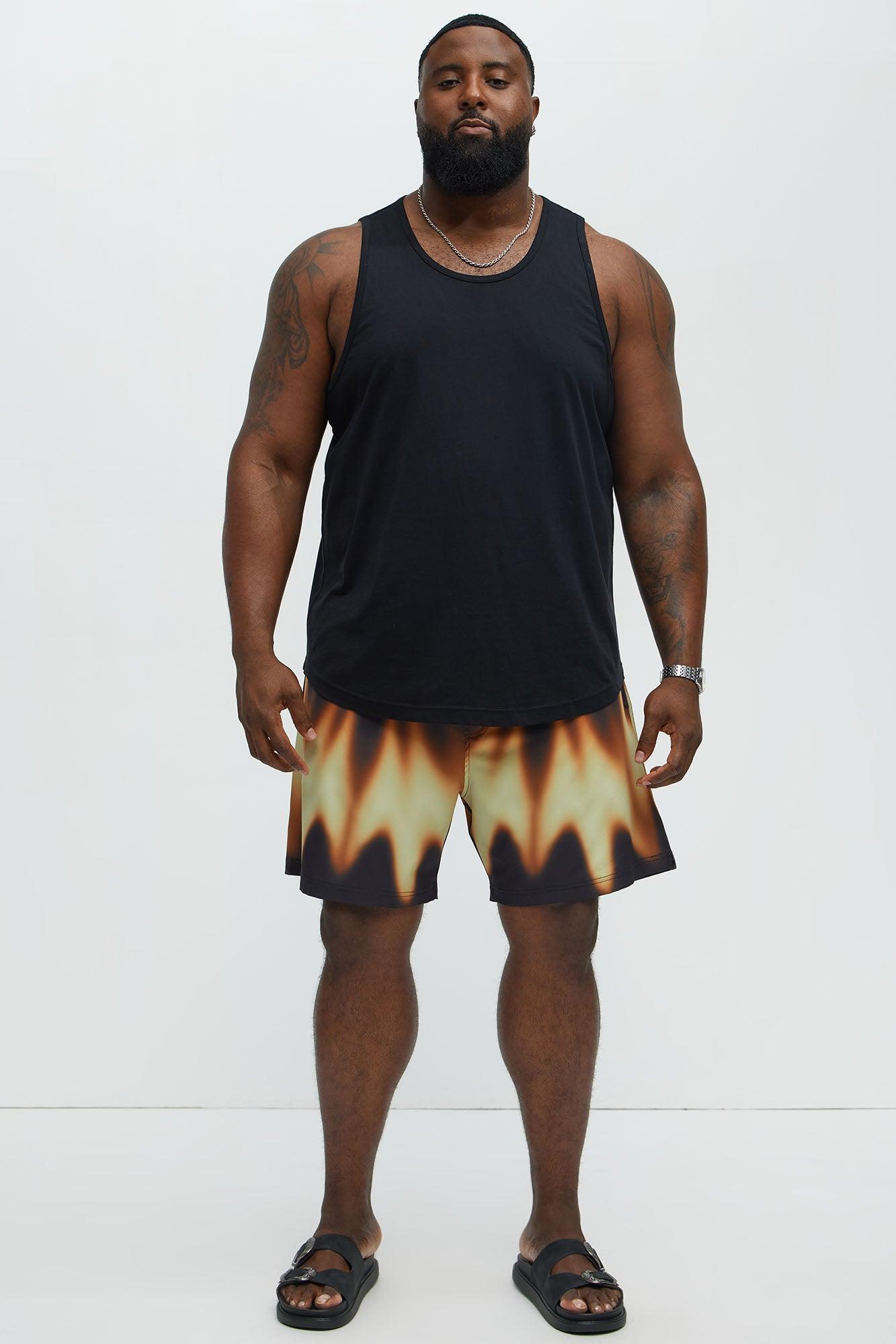 Echo Wave Swim Classic Trunk - Brown/combo Male Product Image