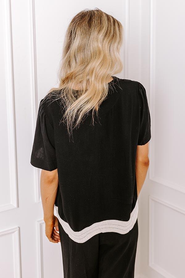 Paris Cafe Linen-Blend Top Product Image