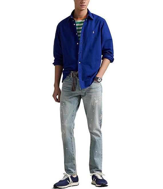 Polo Ralph Lauren Solid Garment-Dye Oxford Classic Fit Long Sleeve Woven Shirt Product Image