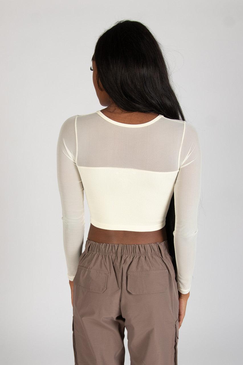 Illusion Mesh Seamless Top Product Image