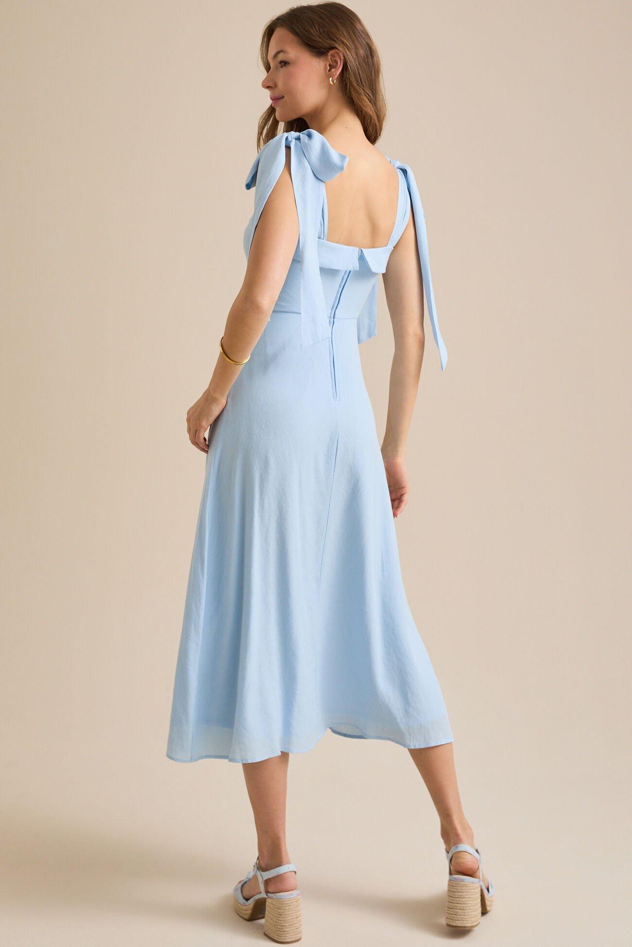 Wrenlee Bow Tie Midi Dress Product Image