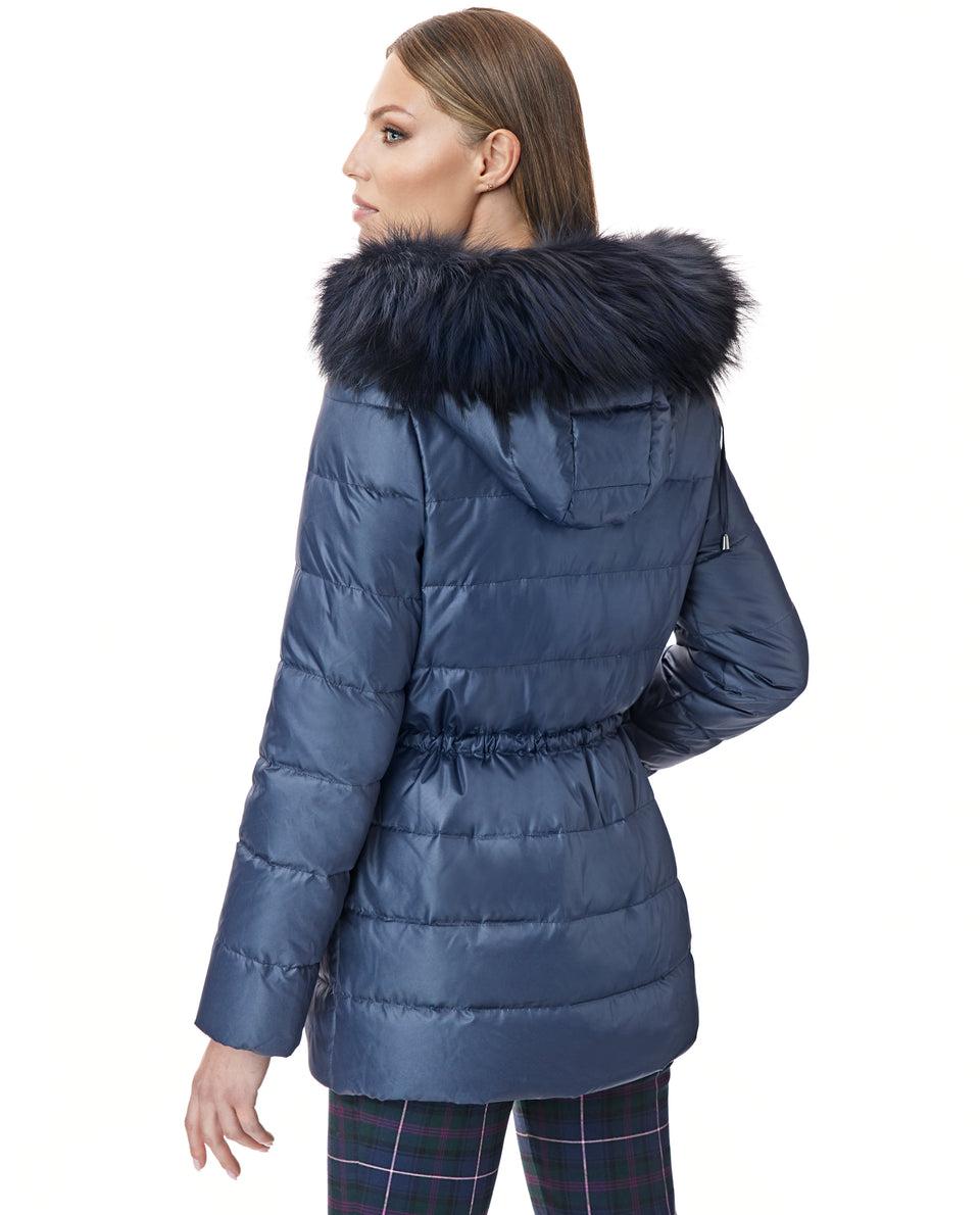 Down Filled Polyester & Fox Trimmed Jacket Product Image