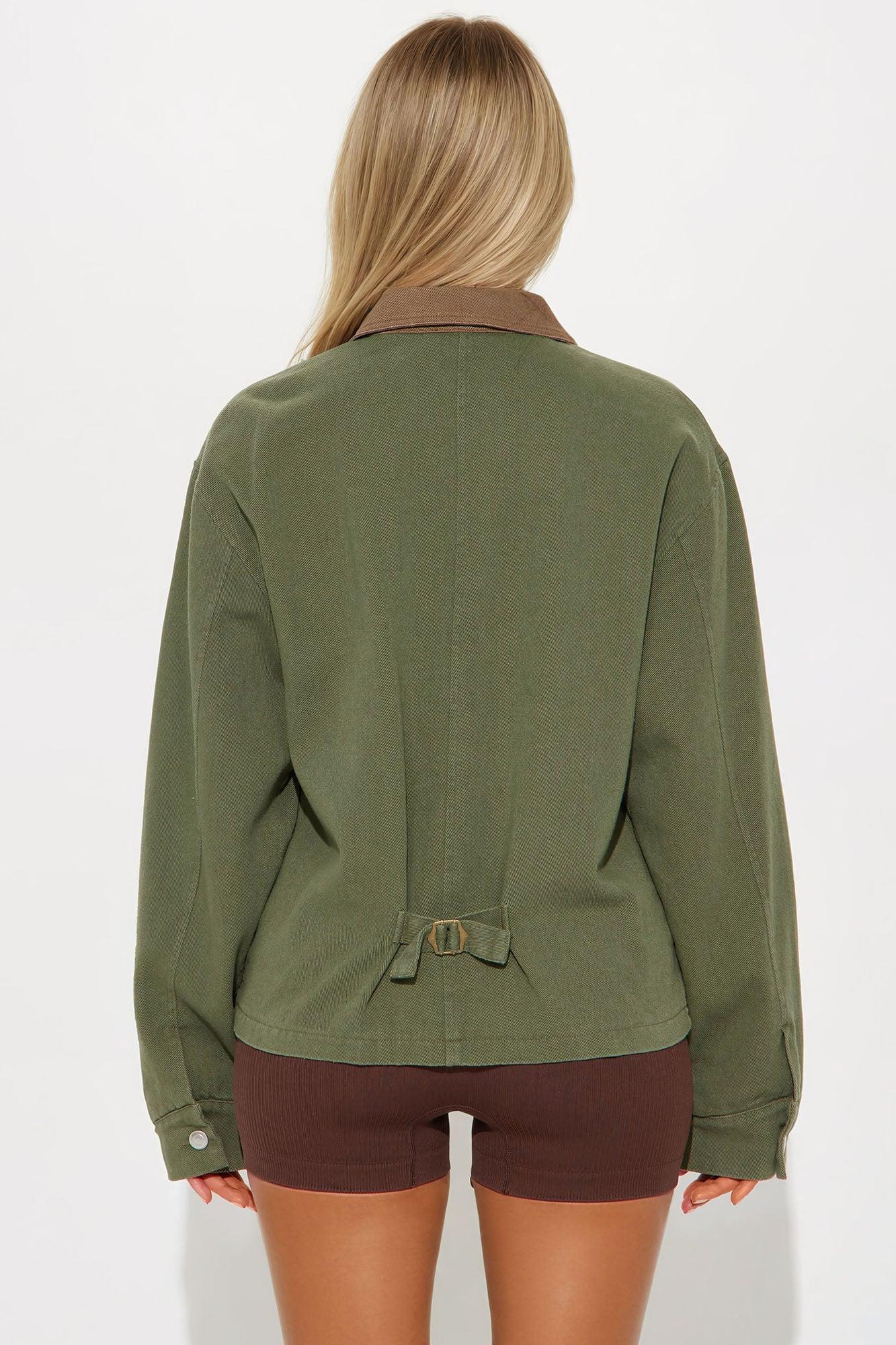 Leila Barn Jacket - Olive Female Product Image