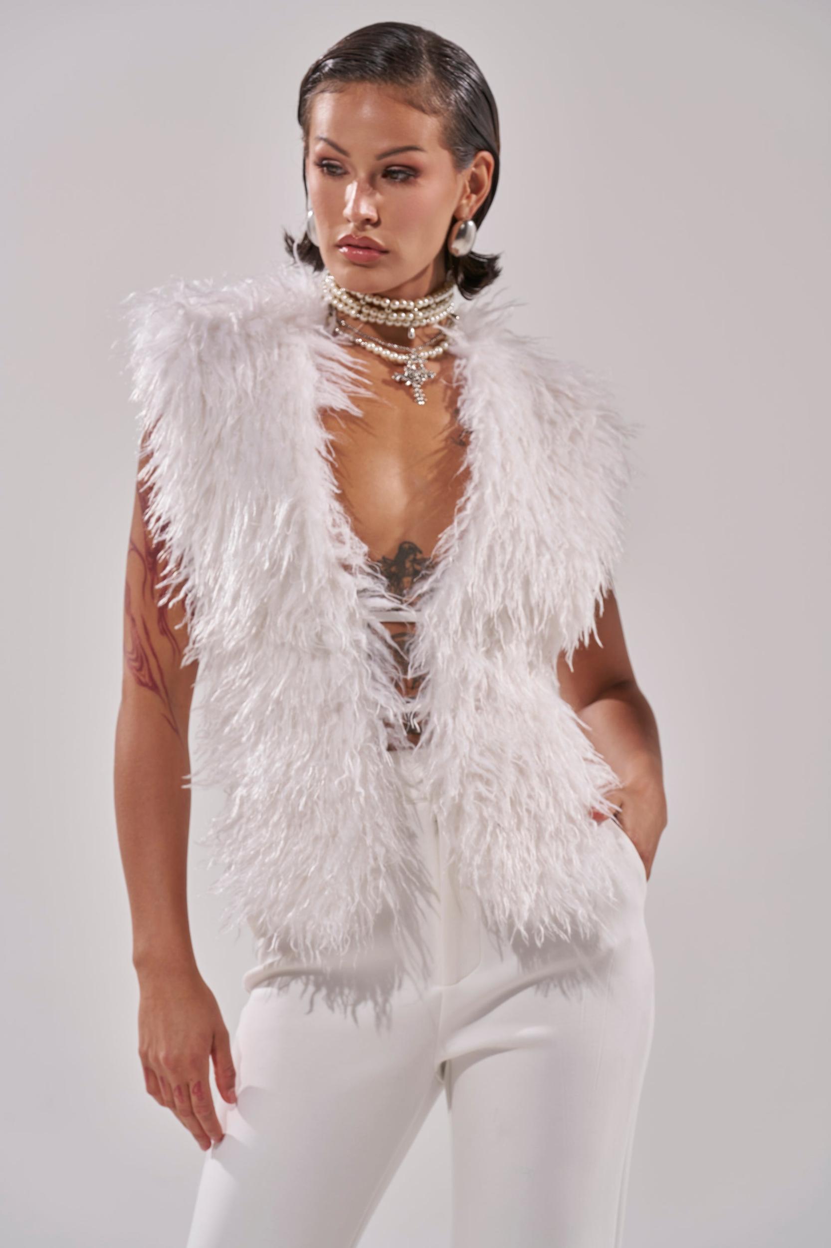 JAMEELA FAUX FUR TOP Product Image