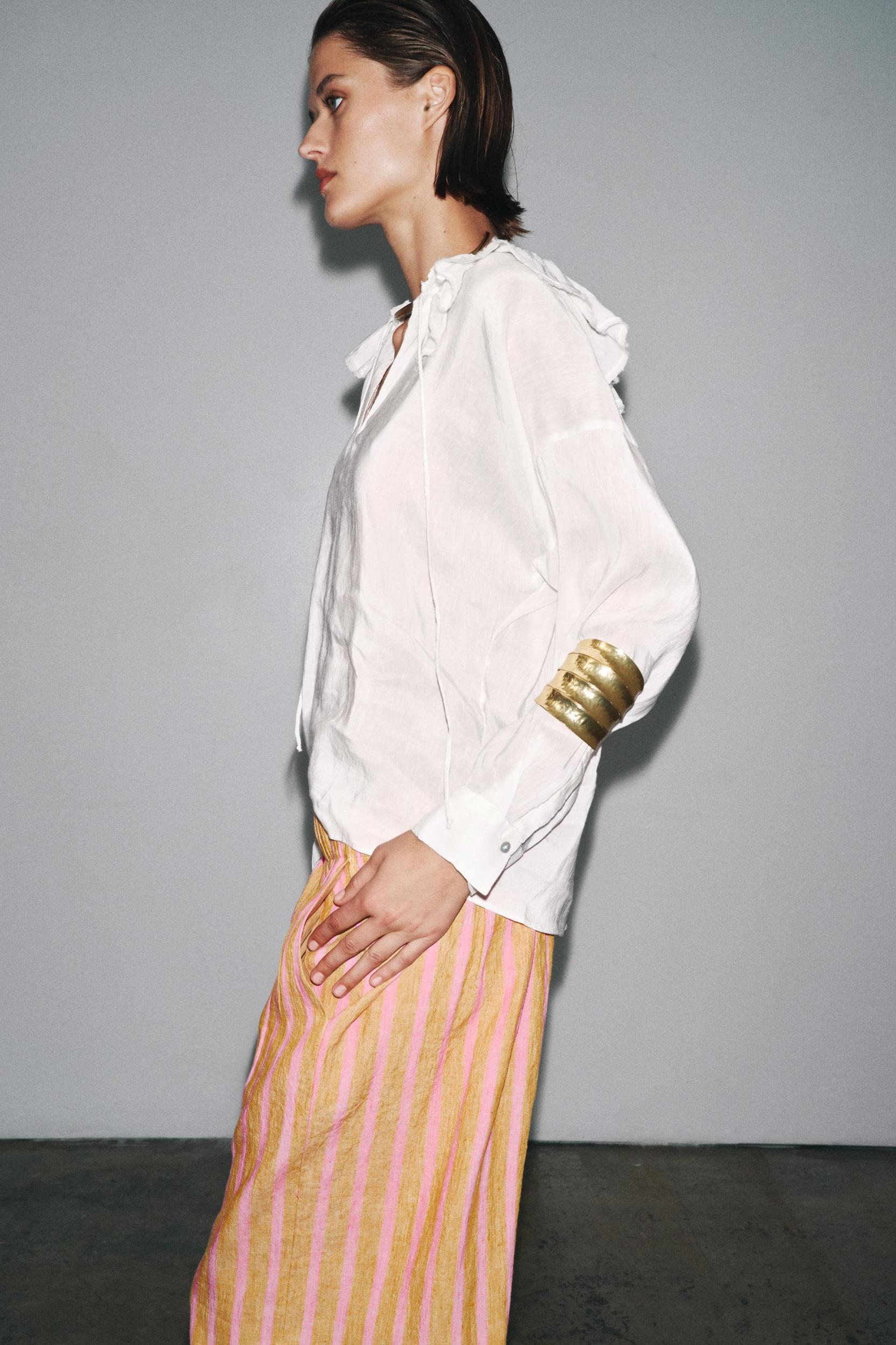 ZW COLLECTION LINEN AND SILK BLEND SHIRT Product Image