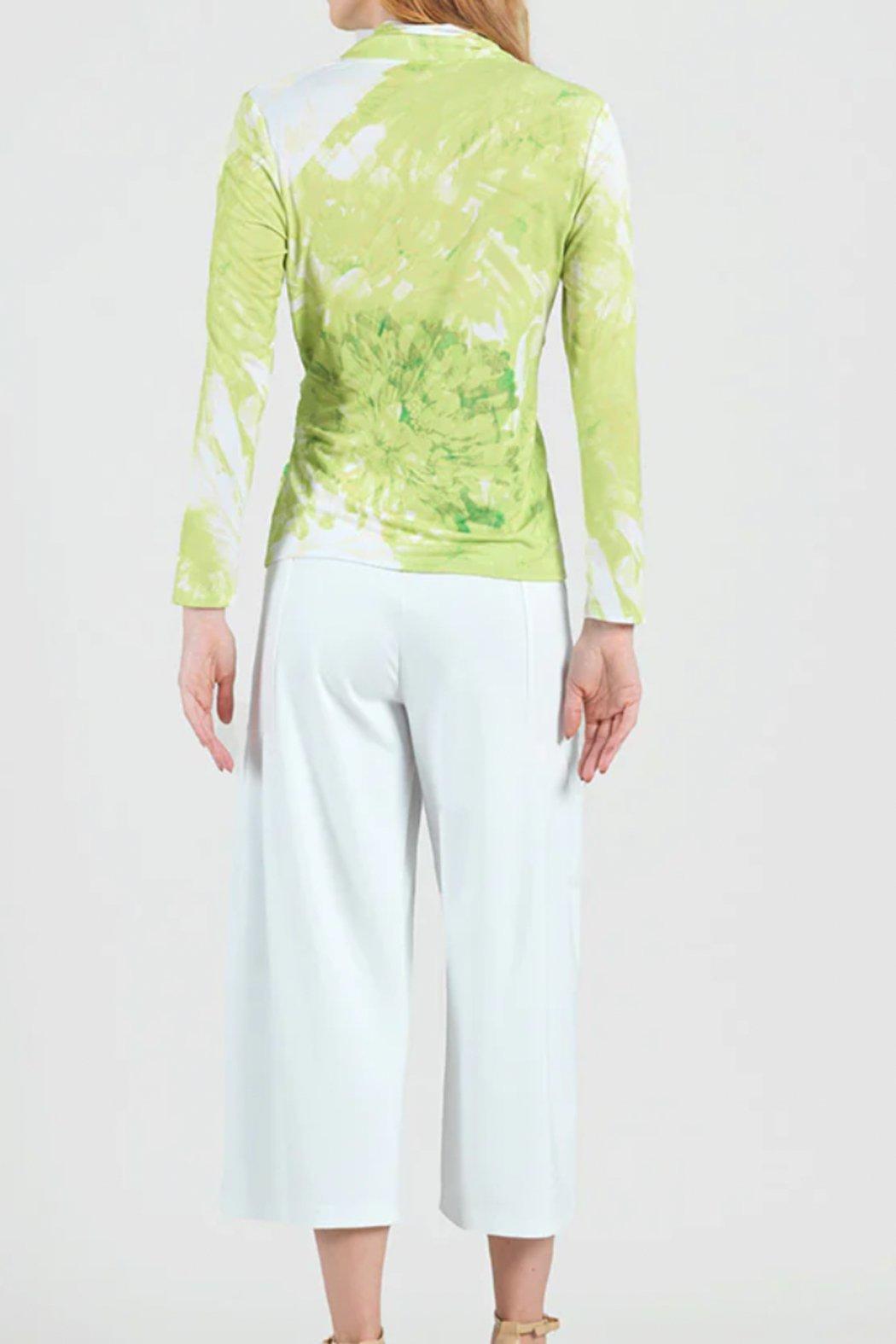 V-Neck Draped Pleat Top Product Image