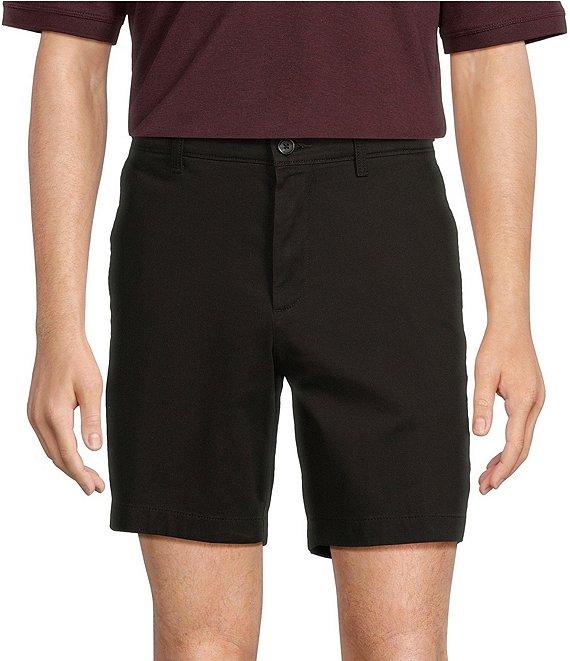 Roundtree & Yorke The Cloud Collection 8#double; Flat-Front Tech Pocket Washed Chino Shorts Product Image