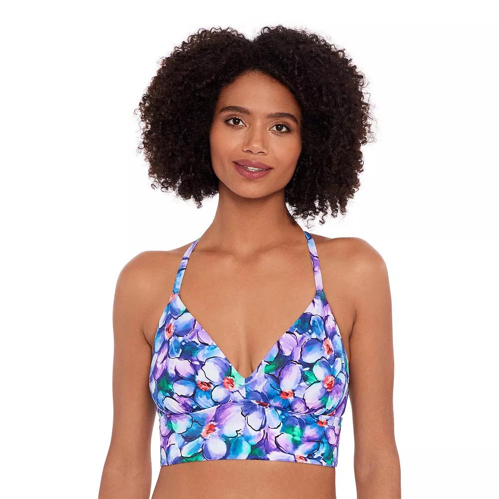 Women's Eco Beach Long Line Bralette Swim Top,  Product Image