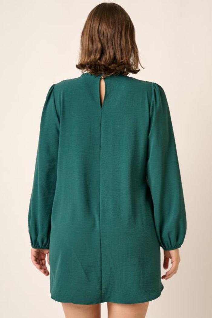 Plus Airflow Ruffle L/S Mini Dress Product Image