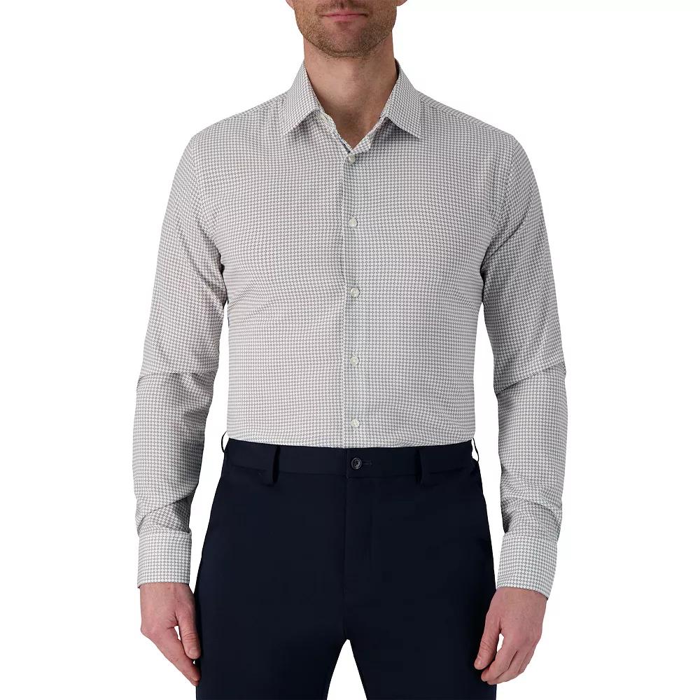 Men's Report Collection Slim-Fit Performance Dress Shirt, Size: 16.5-34/35, White Geo Product Image