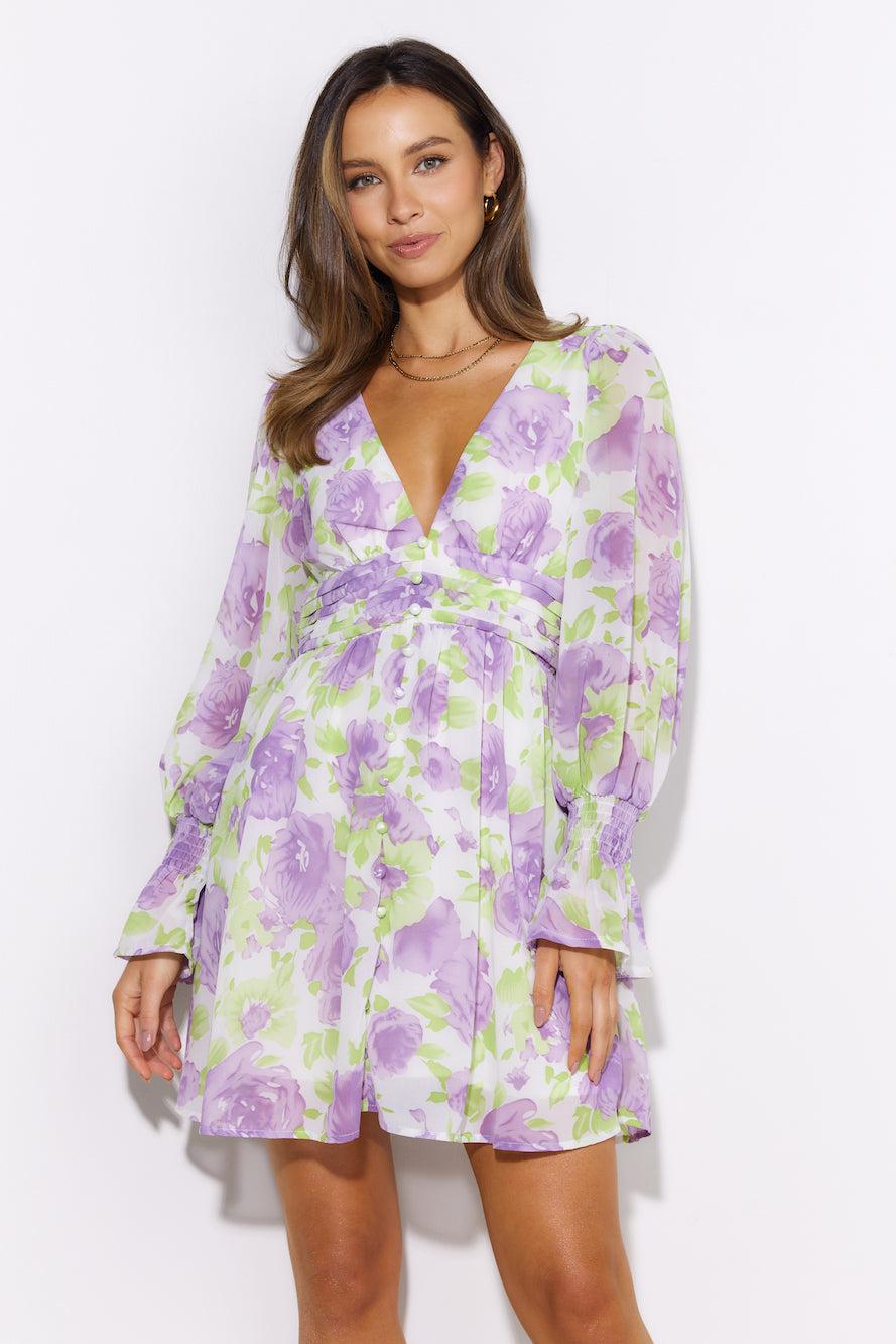 Mind Set Mini Dress Purple Product Image