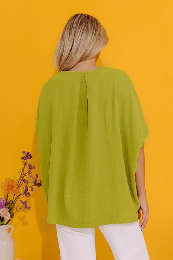 Luxe Lane Shift Top In Lime Product Image