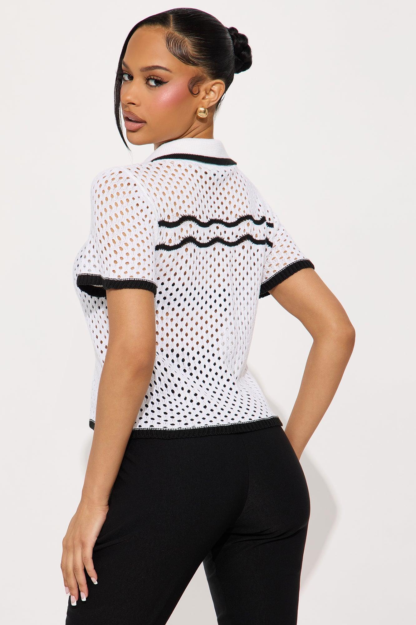 Kimana Crochet Shirt - Ivory/combo Product Image
