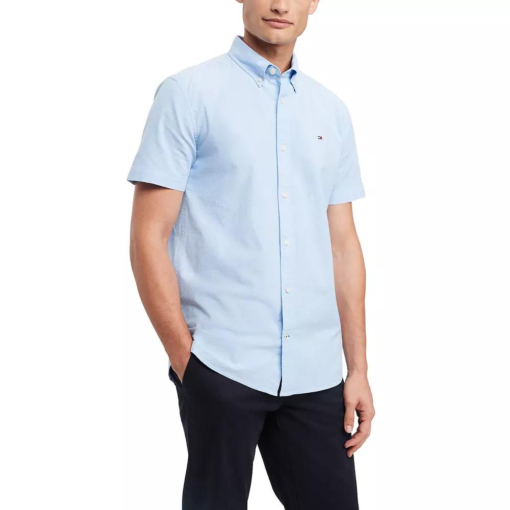 Men's Tommy Hilfiger Short Sleeve Original Stretch Oxford Shirt,  Product Image
