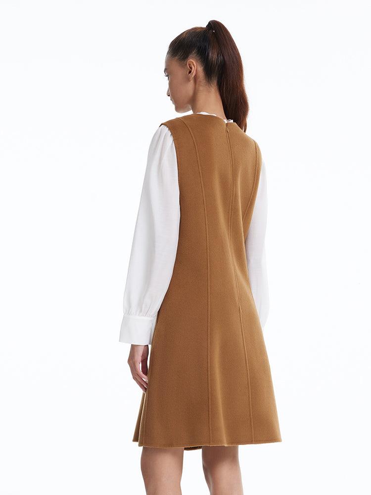 Brown Wool Tank Mini Dress Product Image