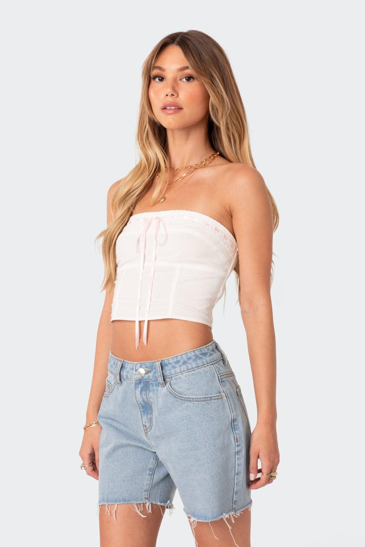 Poplin Bustier Top Product Image